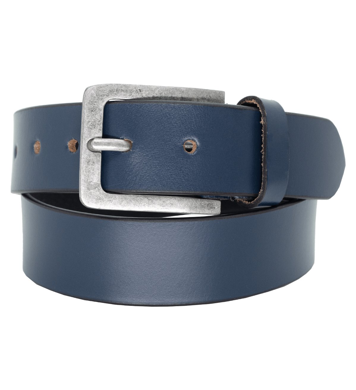 Men's Casual Genuine Leather Belt with Antique Silver Buckle - #BT-1552