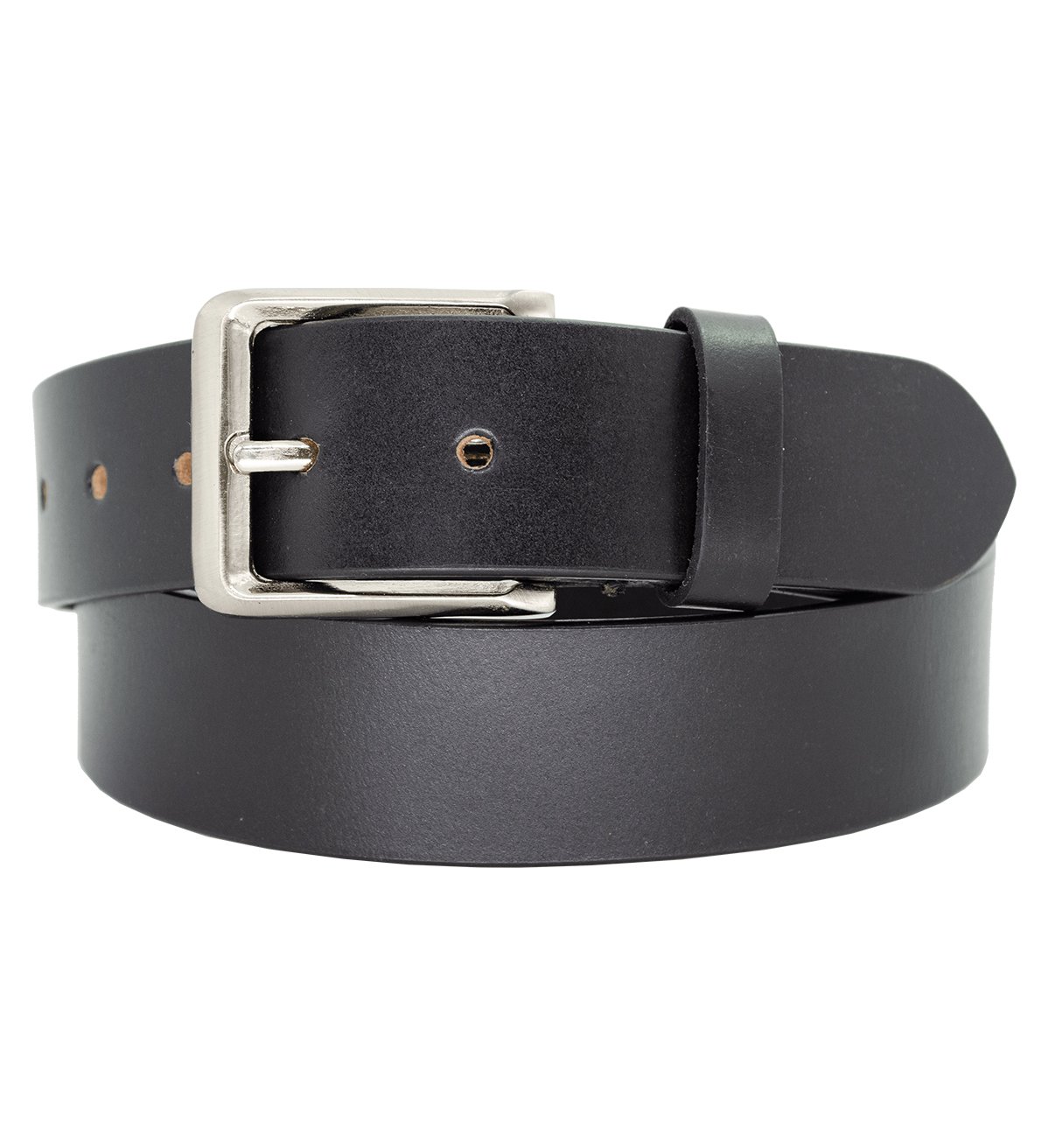 Men's Genuine Leather Belt with Heavy Silver Buckle - #BT-1612