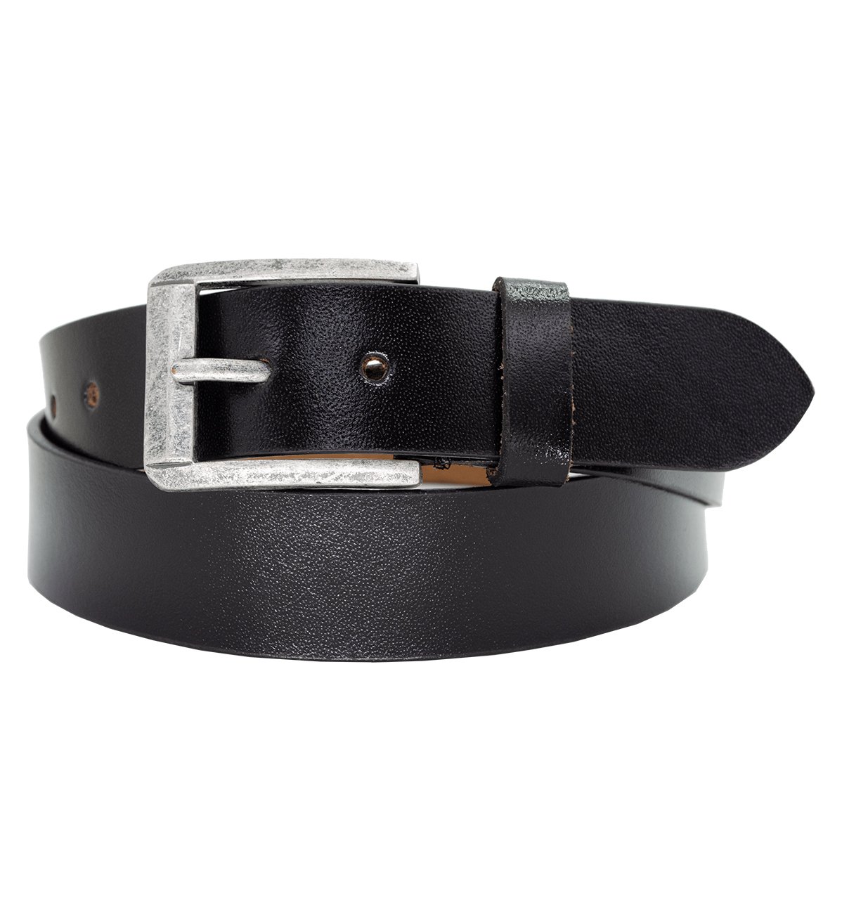 MACHO - Men's Genuine Leather Belt with Heavy Antique Buckle - #BT-813