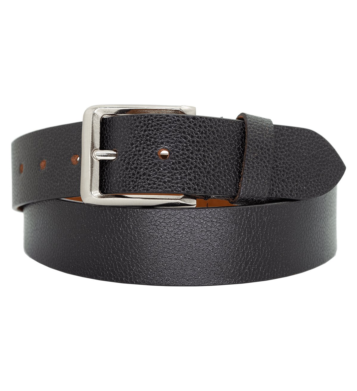MACHO - Men's Leather Belt with Heavy Silver Buckle - #BT-814