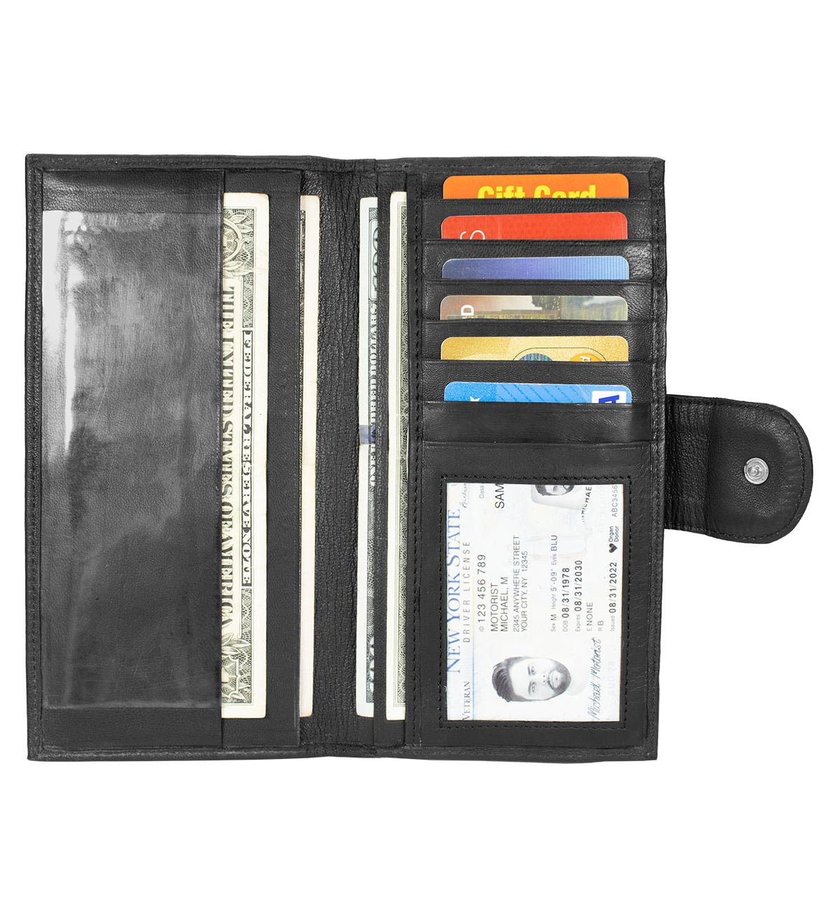Slim Snap Loop Checkbook Cover with RFID Blocking - #CBC-543 RF