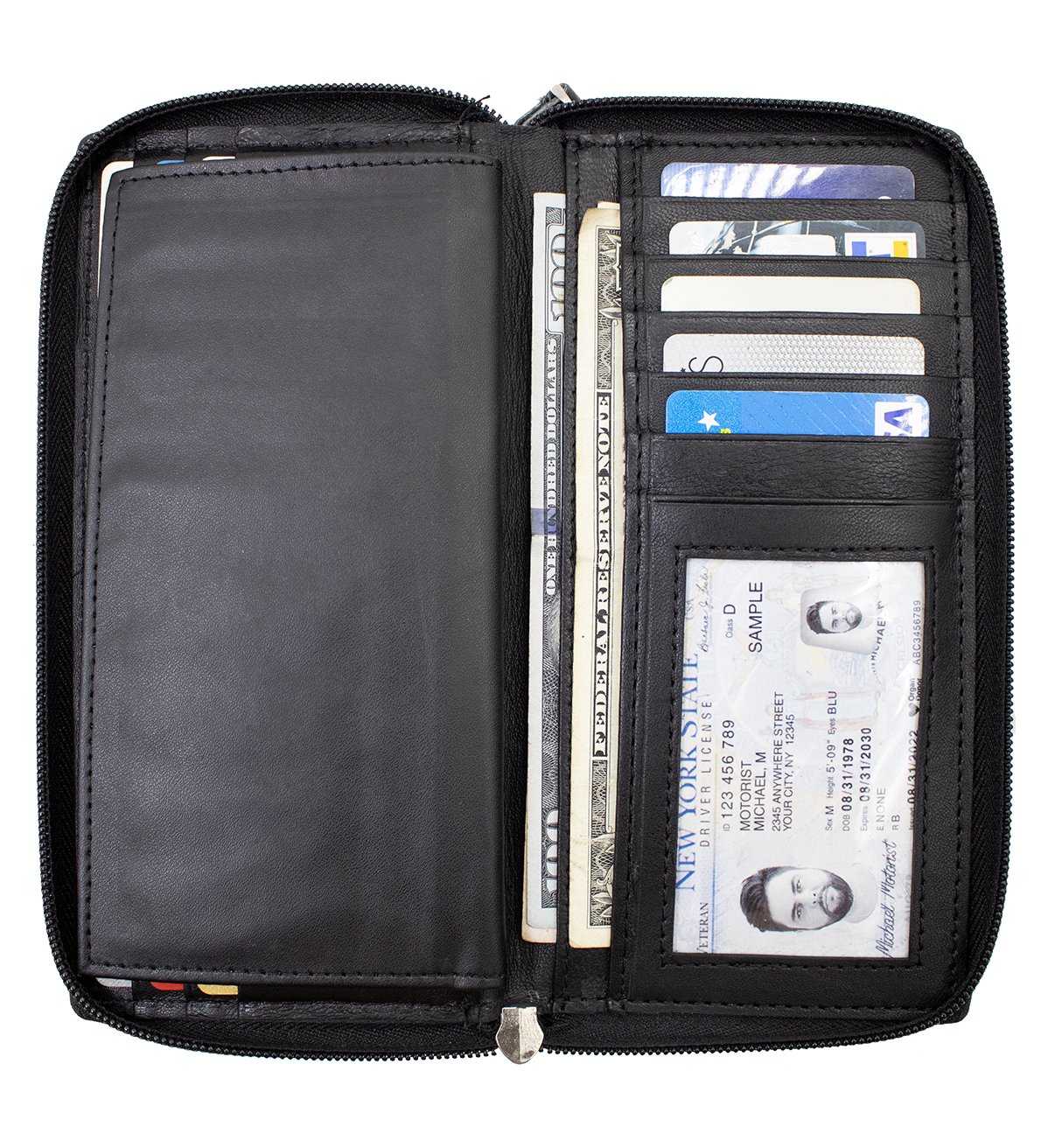 Checkbook Cover Accordation Card Holder with RFID Blocking - #CBC-544 RF