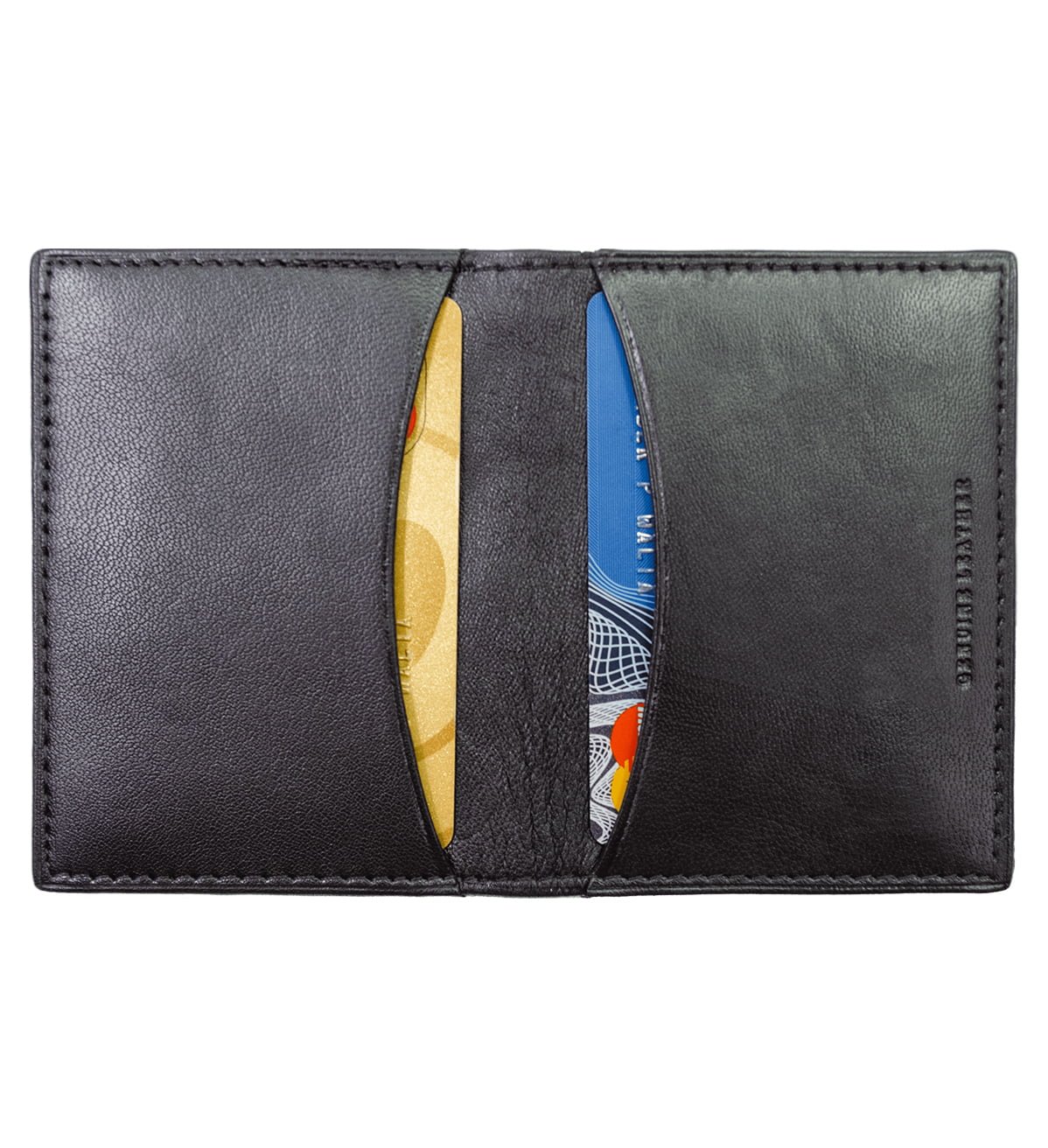 Foldable Credit Card Holder with ID Window Genuine Leather - #CC-159
