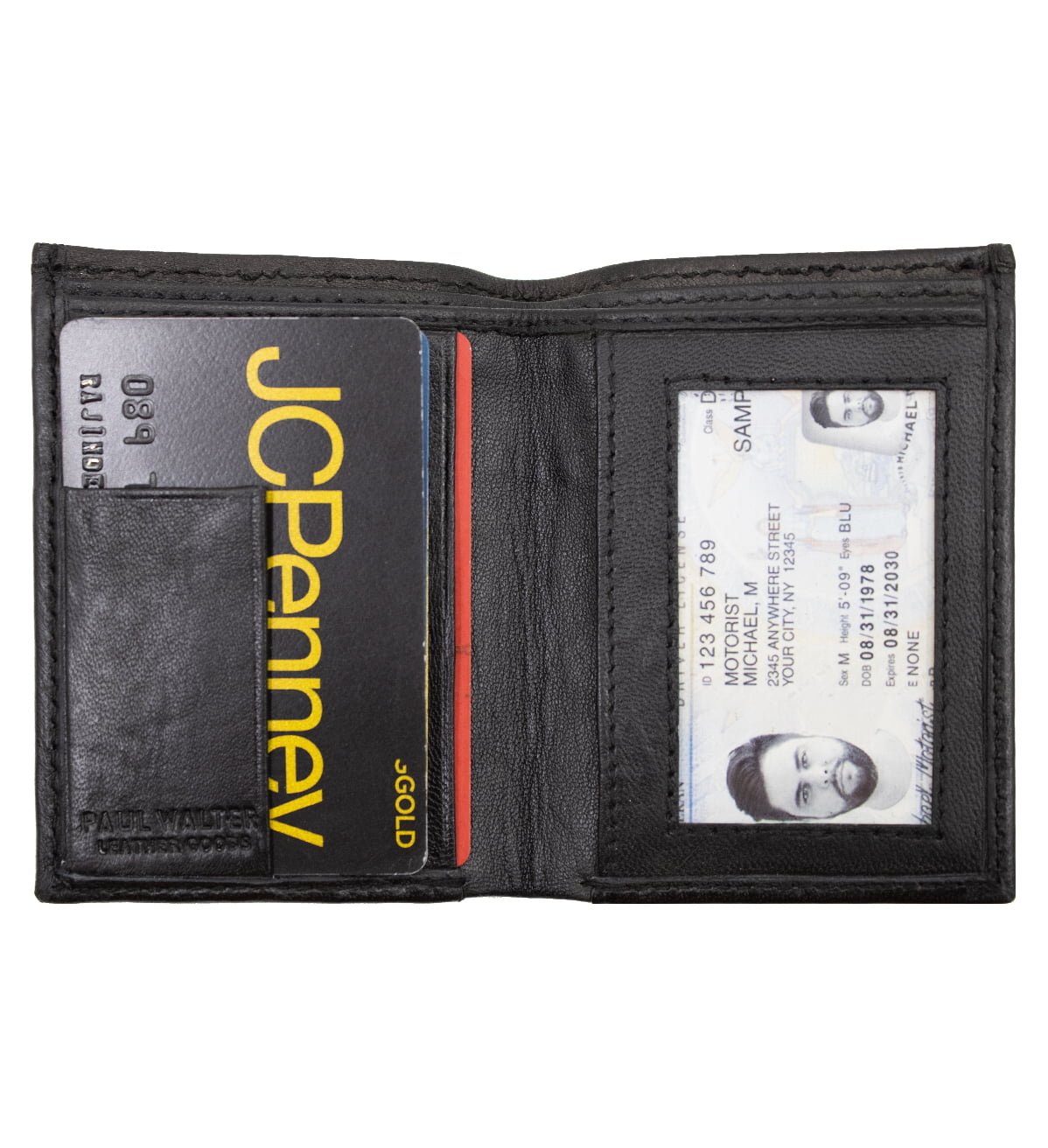 Credit Card Holder with ID Window, Currency Pockets - #CC-716