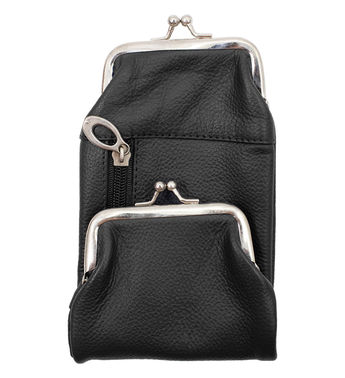 Women's Cigarette Case with Clip-Close Top Genuine Leather - #CG-602