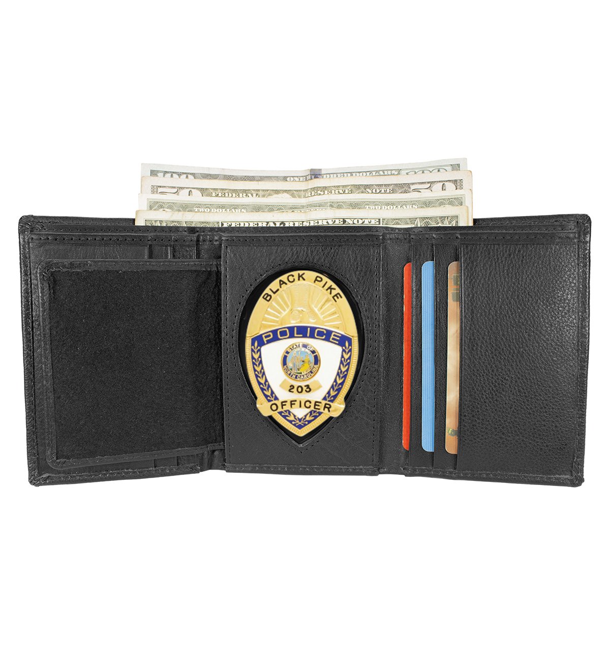 Police Badge Wallet Genuine Leather - #ID-100