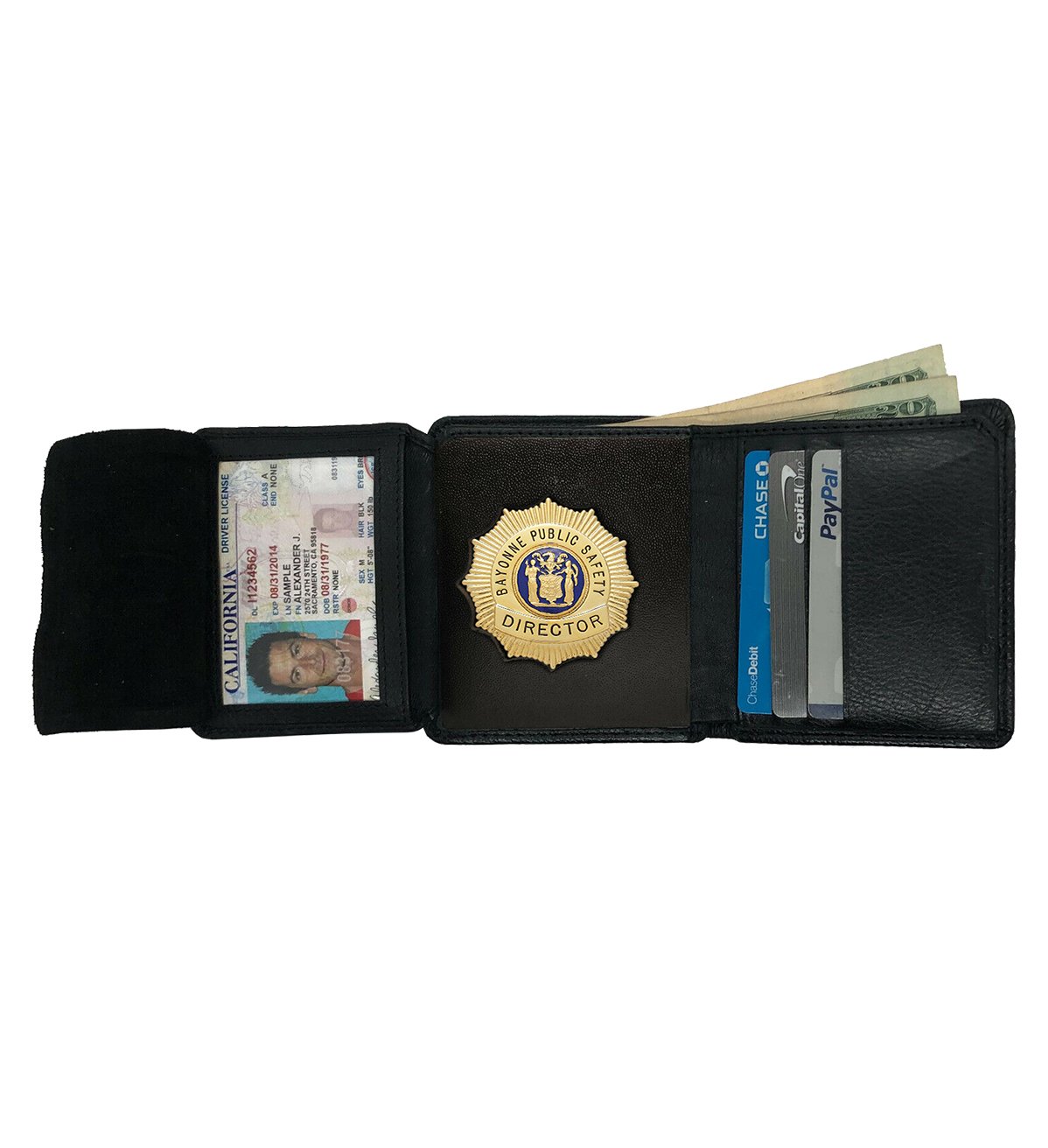 Police Badge Wallet Genuine Leather - #ID-106