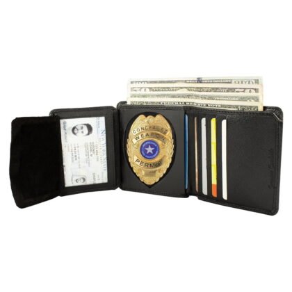 Police Badge Wallet Genuine Leather - #ID-109