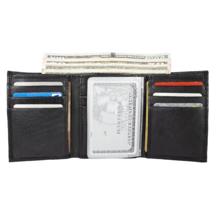 Lambskin Trifold Wallet with ID Window Genuine Leather - #LW-23H