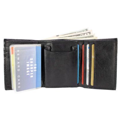 Lambskin Trifold Wallet with Card Bundle Pocket Genuine Leather - #LW-27