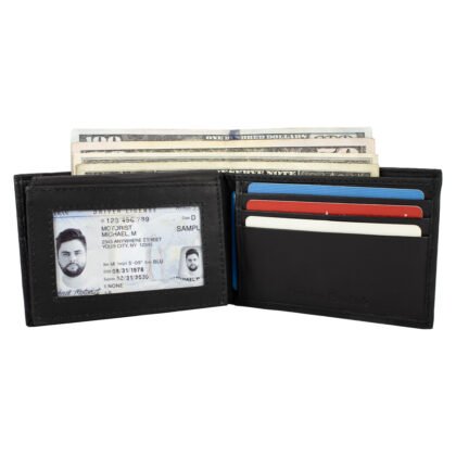 Lambskin Simple Bifold Wallet Genuine Leather – #LW-511