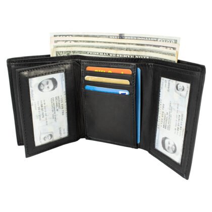 Lambskin Simple Trifold Wallet Genuine Leather – #LW-554