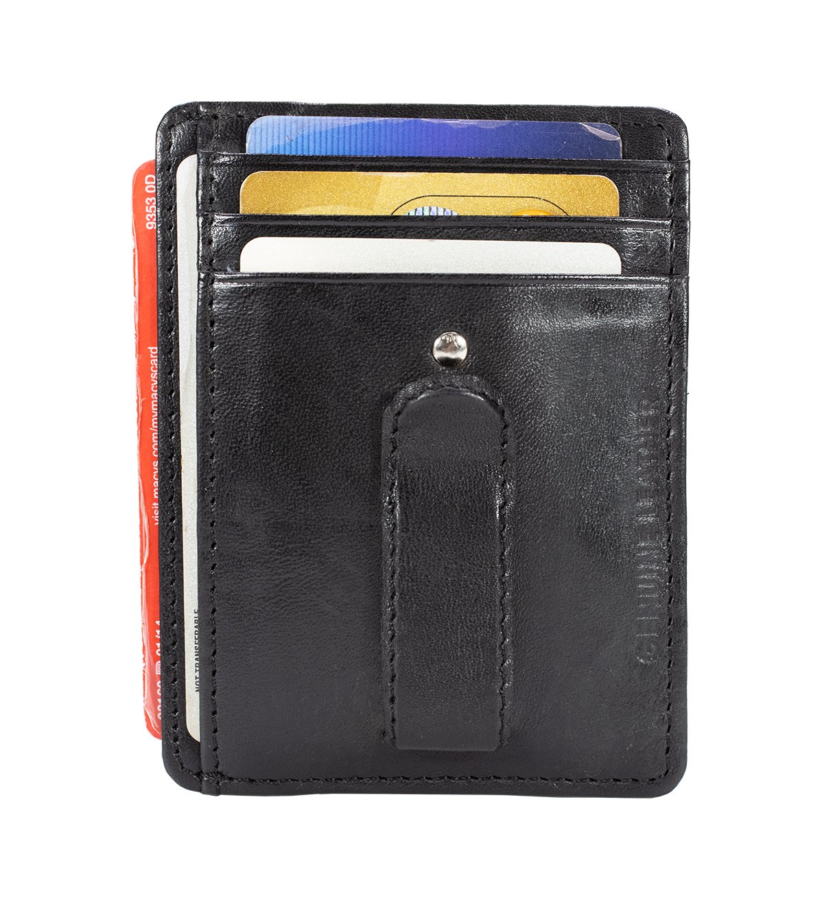 Money Clip with Credit Card Slots Holder Genuine Leather - #MC-341