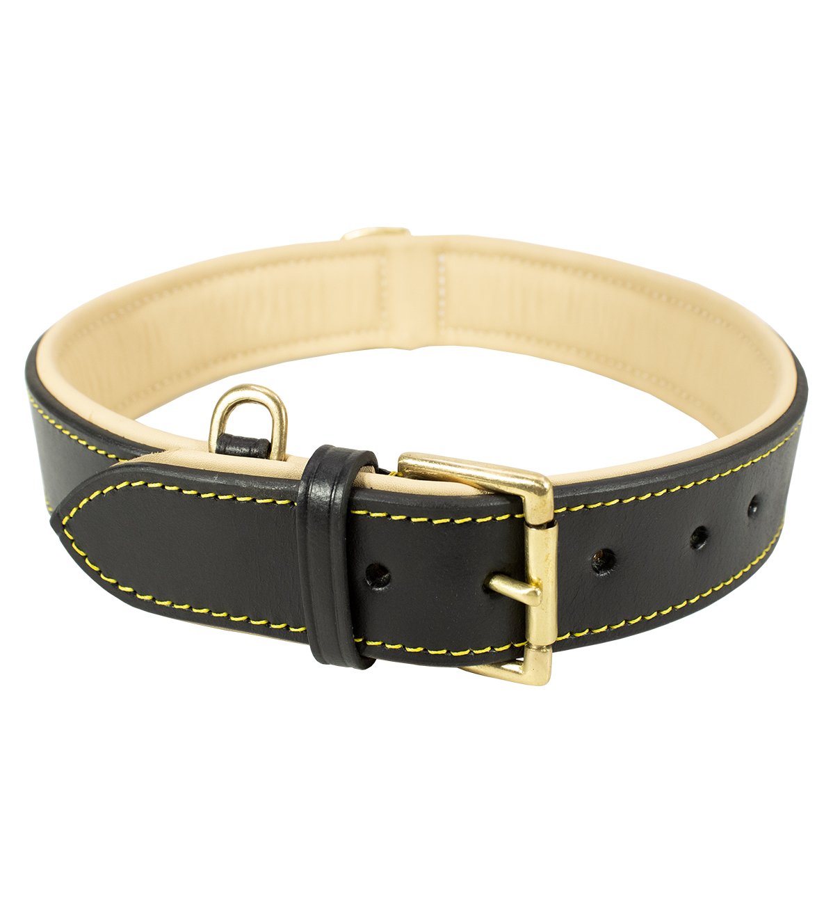 Padded Dog Collar Genuine Leather – #PA-1