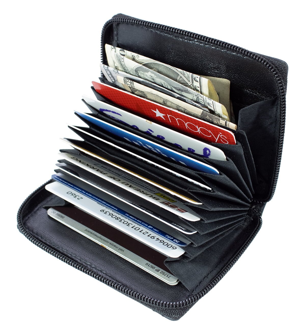 Palm Wallet Credit Card Genuine Leather with RFID Blocking - #PW-01 RF
