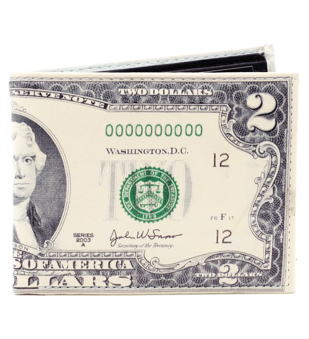 2 Dollar Bifold Printed Wallet Vegan Leather – #WL-2 DLR