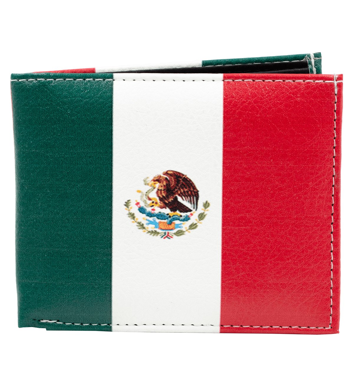 Mexican Flag Bifold Printed Wallet Vegan Leather – #WL-MXC FLG